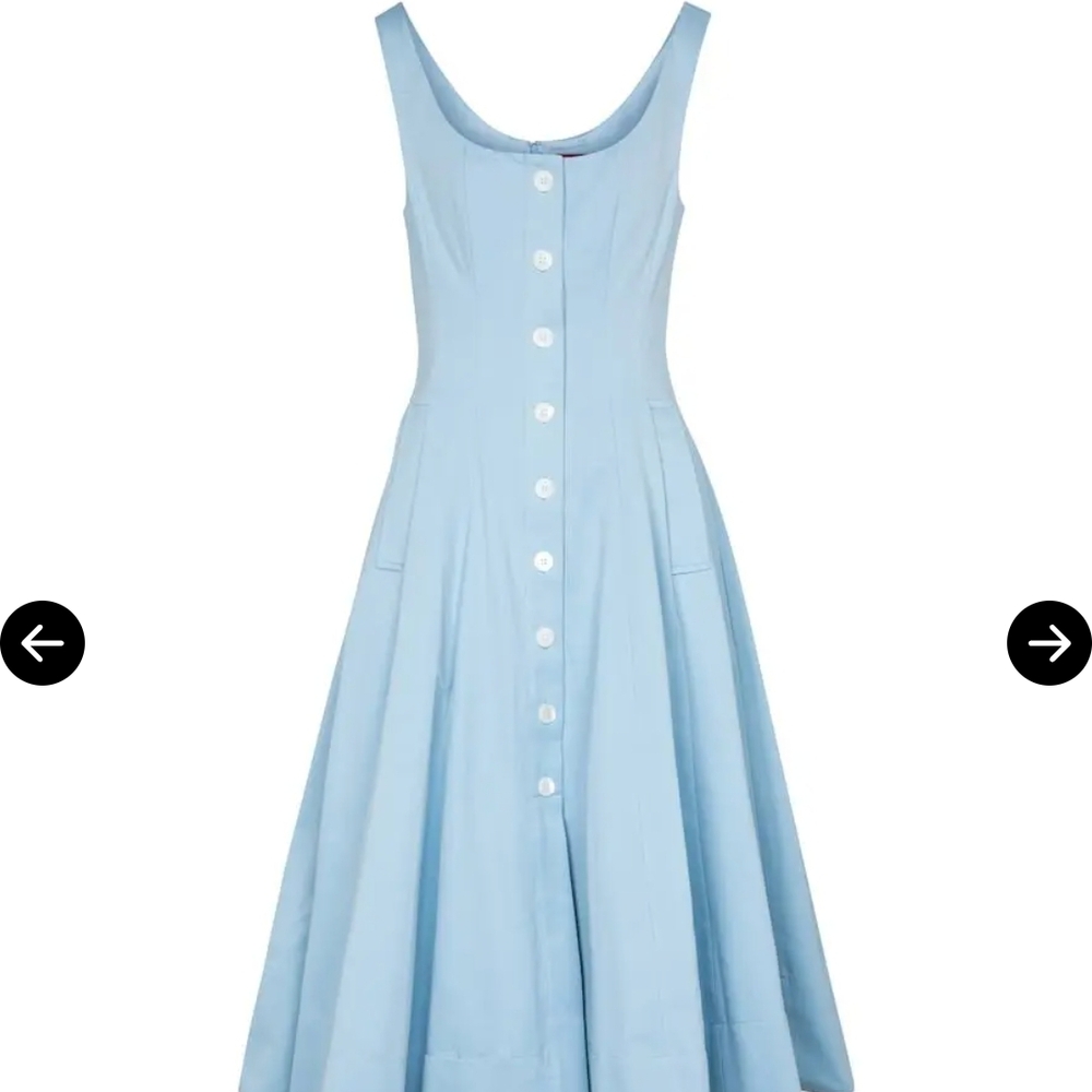 Staud Loretta Blue Sleeveless Dress NWT